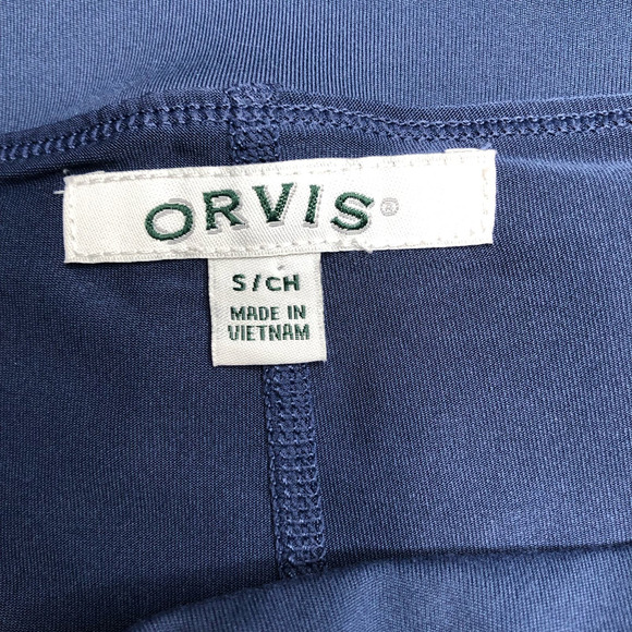 Orvis Women's Tech Skort Solid Blue Size Small Elastic Waistband Pockets - Picture 4 of 5